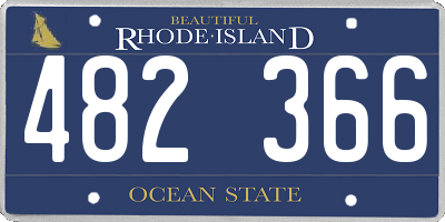 RI license plate 482366
