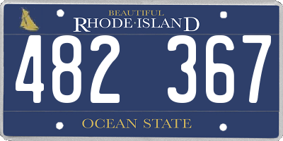 RI license plate 482367