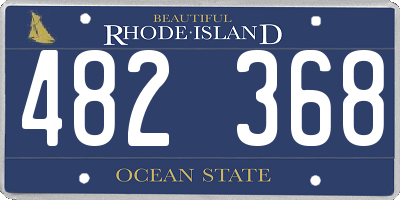 RI license plate 482368