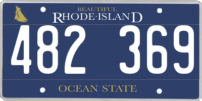 RI license plate 482369