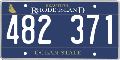 RI license plate 482371