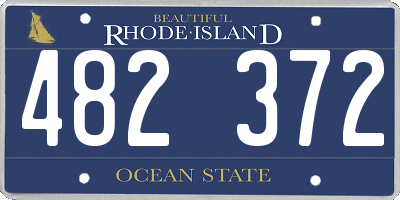 RI license plate 482372
