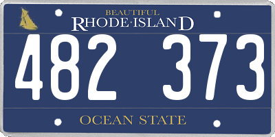RI license plate 482373