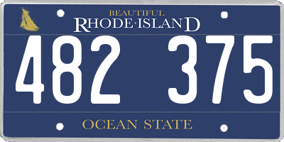 RI license plate 482375