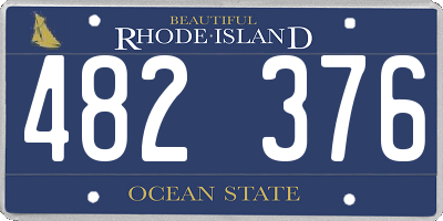 RI license plate 482376