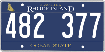 RI license plate 482377