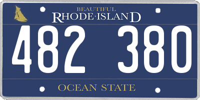 RI license plate 482380