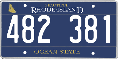 RI license plate 482381