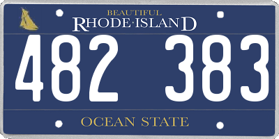 RI license plate 482383