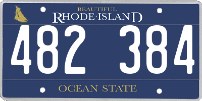 RI license plate 482384