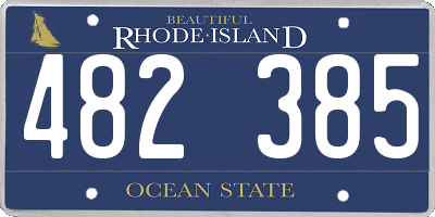 RI license plate 482385