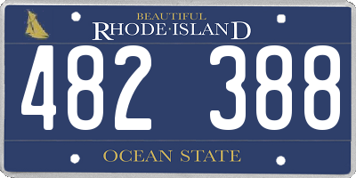 RI license plate 482388