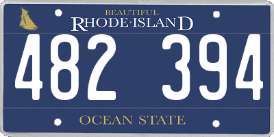 RI license plate 482394