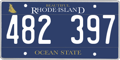 RI license plate 482397