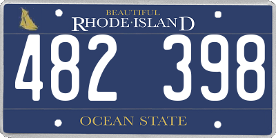 RI license plate 482398