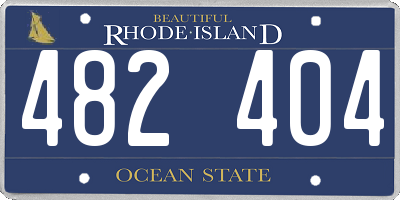 RI license plate 482404
