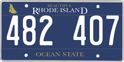 RI license plate 482407
