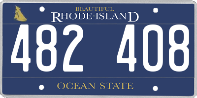 RI license plate 482408