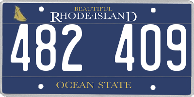 RI license plate 482409