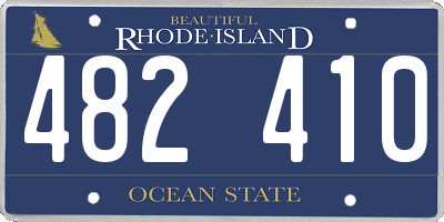 RI license plate 482410