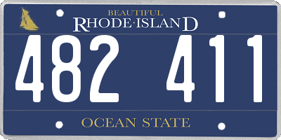 RI license plate 482411