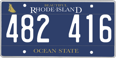 RI license plate 482416
