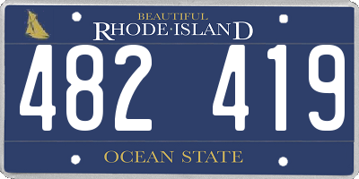 RI license plate 482419