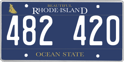 RI license plate 482420