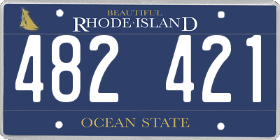 RI license plate 482421