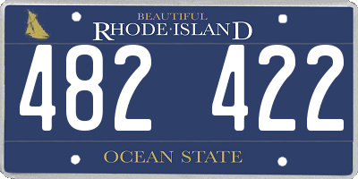 RI license plate 482422