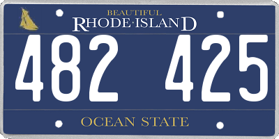 RI license plate 482425
