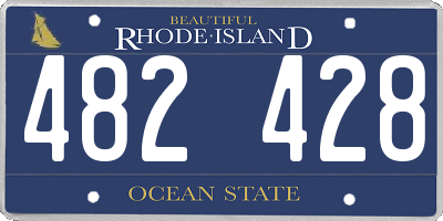 RI license plate 482428