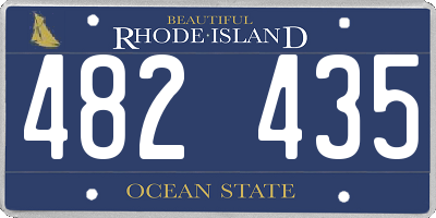 RI license plate 482435