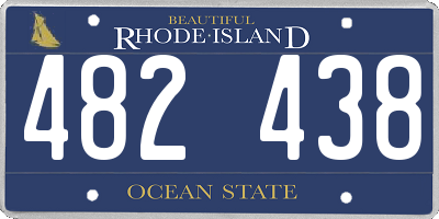 RI license plate 482438