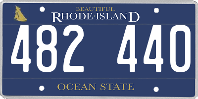 RI license plate 482440