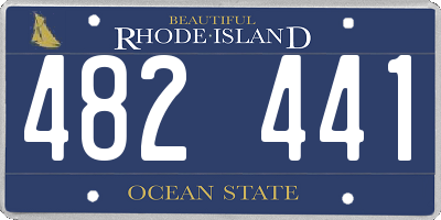 RI license plate 482441