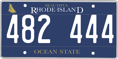 RI license plate 482444