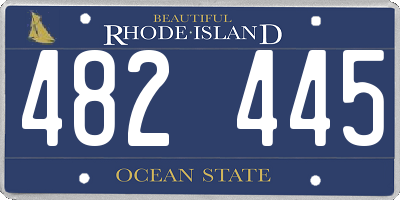 RI license plate 482445