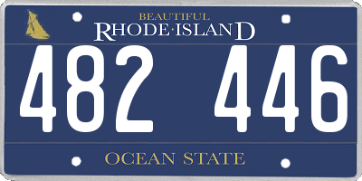 RI license plate 482446