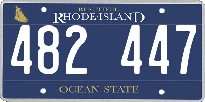 RI license plate 482447