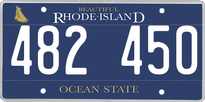 RI license plate 482450
