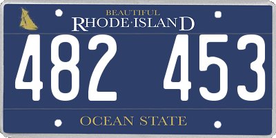 RI license plate 482453