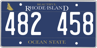 RI license plate 482458