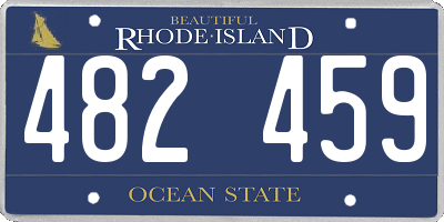 RI license plate 482459