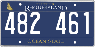 RI license plate 482461