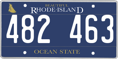 RI license plate 482463