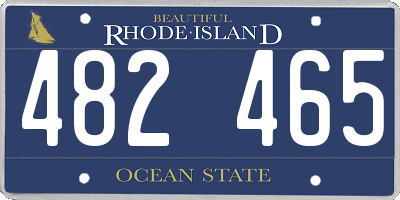 RI license plate 482465