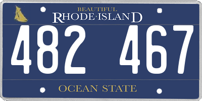 RI license plate 482467