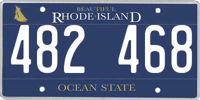 RI license plate 482468