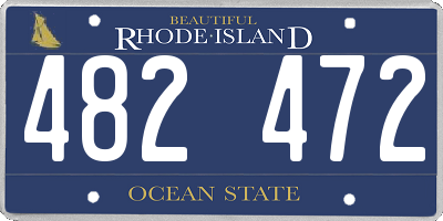 RI license plate 482472